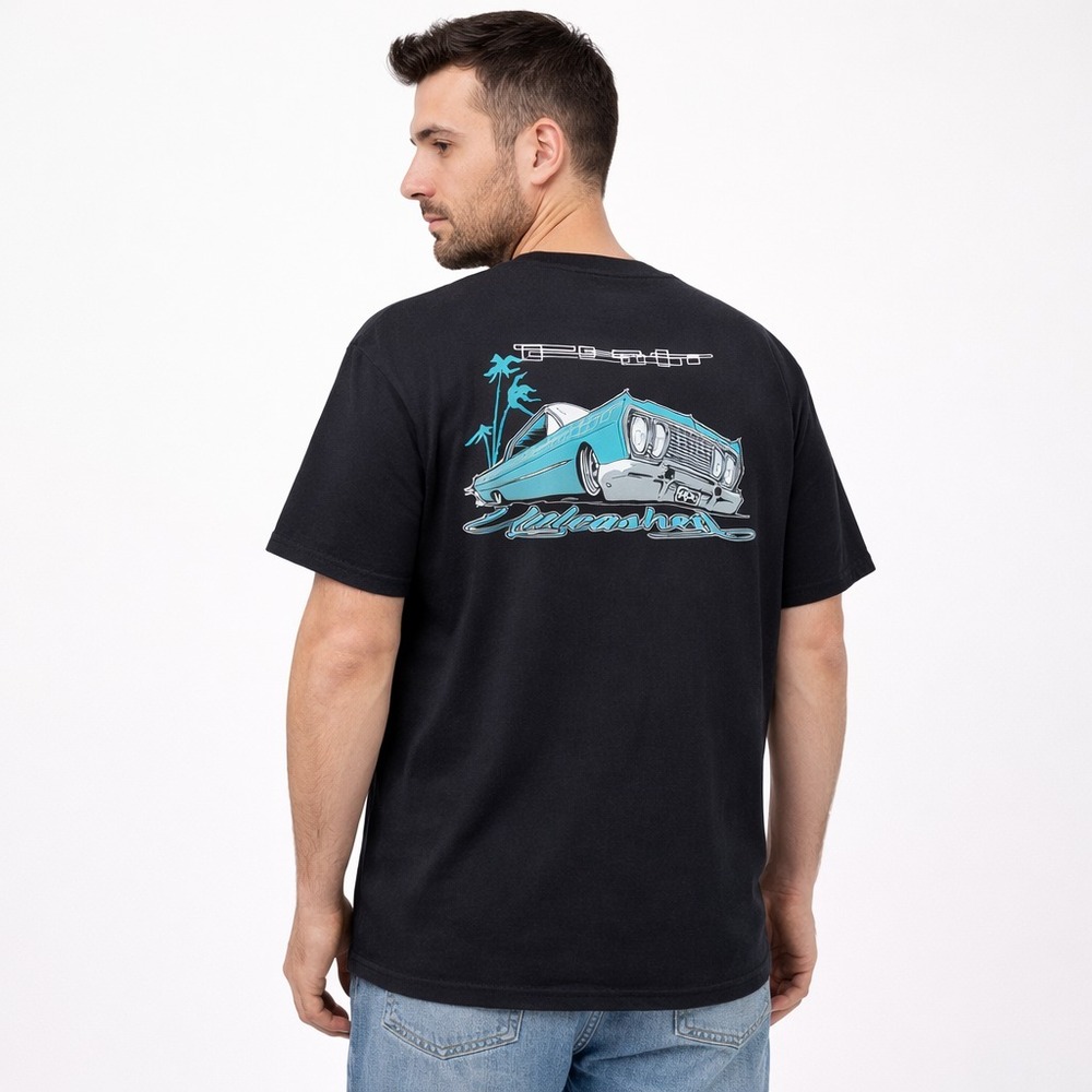 PPG Cadillac Lowrider Graphic T-Shirt Mens Black Tee Size L 21x28‎